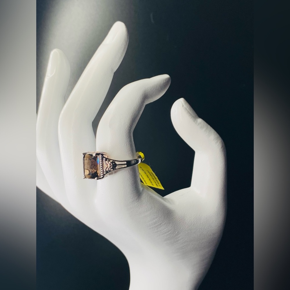 NWT Brazilian Smoky Quartz Ring In Sterling Silver